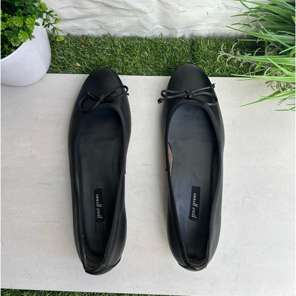 PAUL GREEN Ursula Ballet Flat (Women) Black Leather size UK 5.5 US 8 $398 - Picture 6 of 16